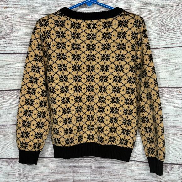 Janie and Jack Boys Geo Snowflake Cozy Winter Fair Isle Sweater Size 4 - Picture 2 of 9